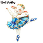 PENDRA Cute Ballet Sheep Brooch