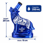 Blue Wolf Glass Decanter Animal Shaped Whiskey Liquor Bottle Creative Spirits Container Home Bar Decor Collectible Gift