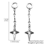 PENDRA Grimstar Cross Drop Earrings
