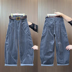 PENDRA Curved Cut Woolen Wide Leg Pants