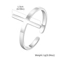 Stainless Steel Open Ring for Men Boys,Simple Cross Ring Men Ring,Classic Faith Jewelry Gifts