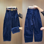 PENDRA Curved Cut Woolen Wide Leg Pants
