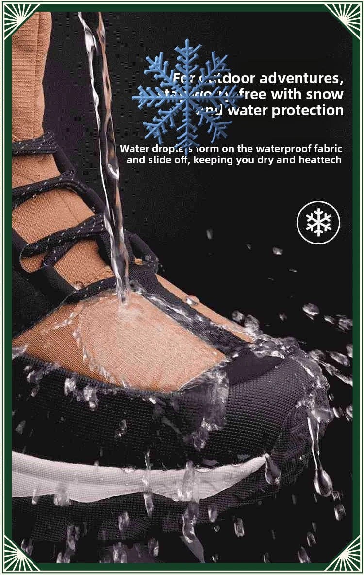 -30c Winter Waterproof Non-slip Cotton  Thick-soled Cold-proof High-top Men's Mountaineering Outdoor Thickened Warm Snow Boots