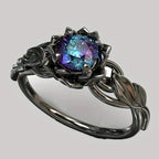 PENDRA Black Rose Crystal Ring