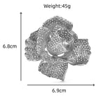 PENDRA Rosalia Sparkling Rose Flower Brooch