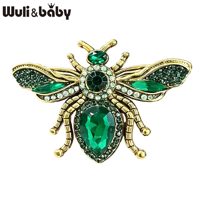 PENDRA Vintage Crystal Bee Brooch