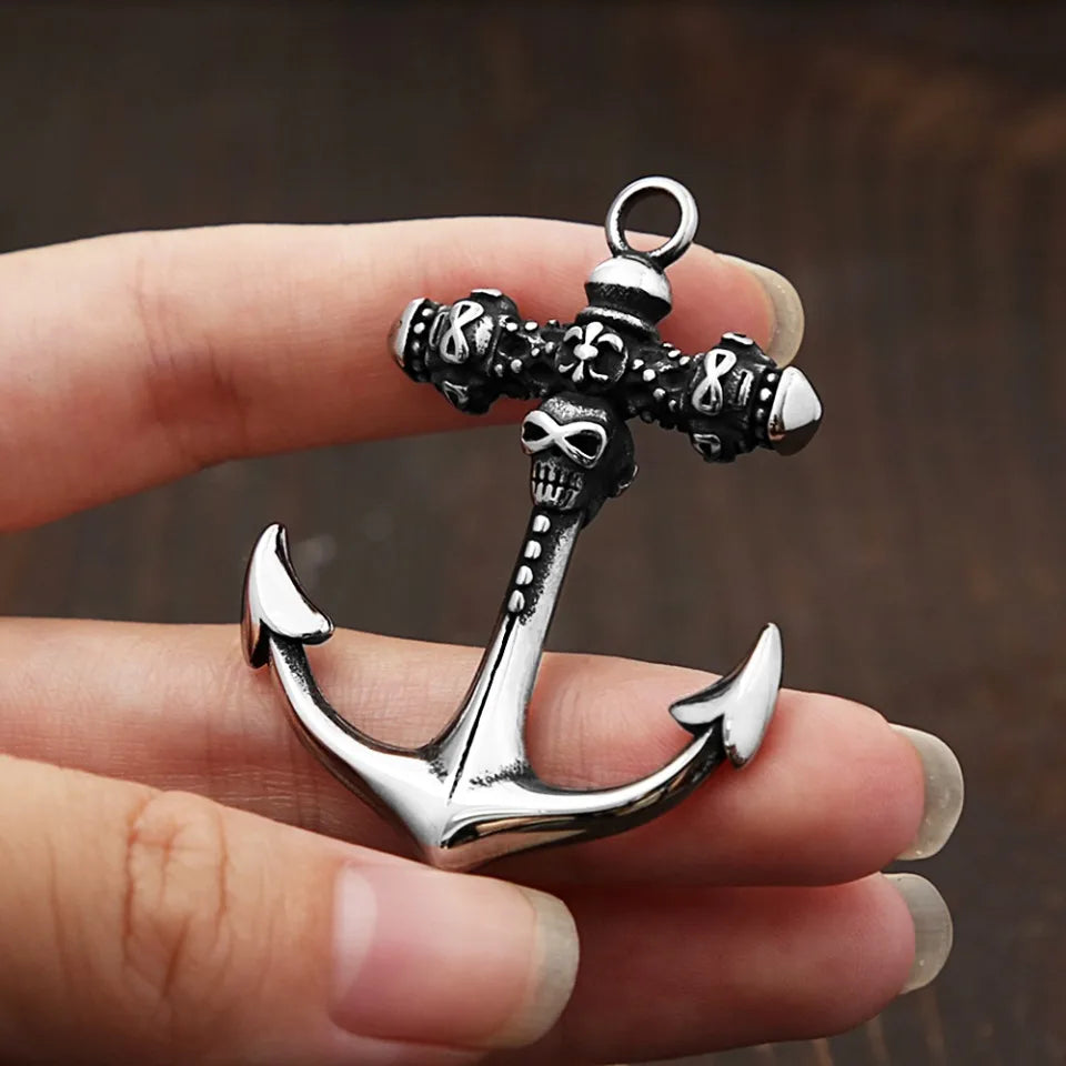 PENDRA Vikinganchor Stainless Steel Anchor Necklace