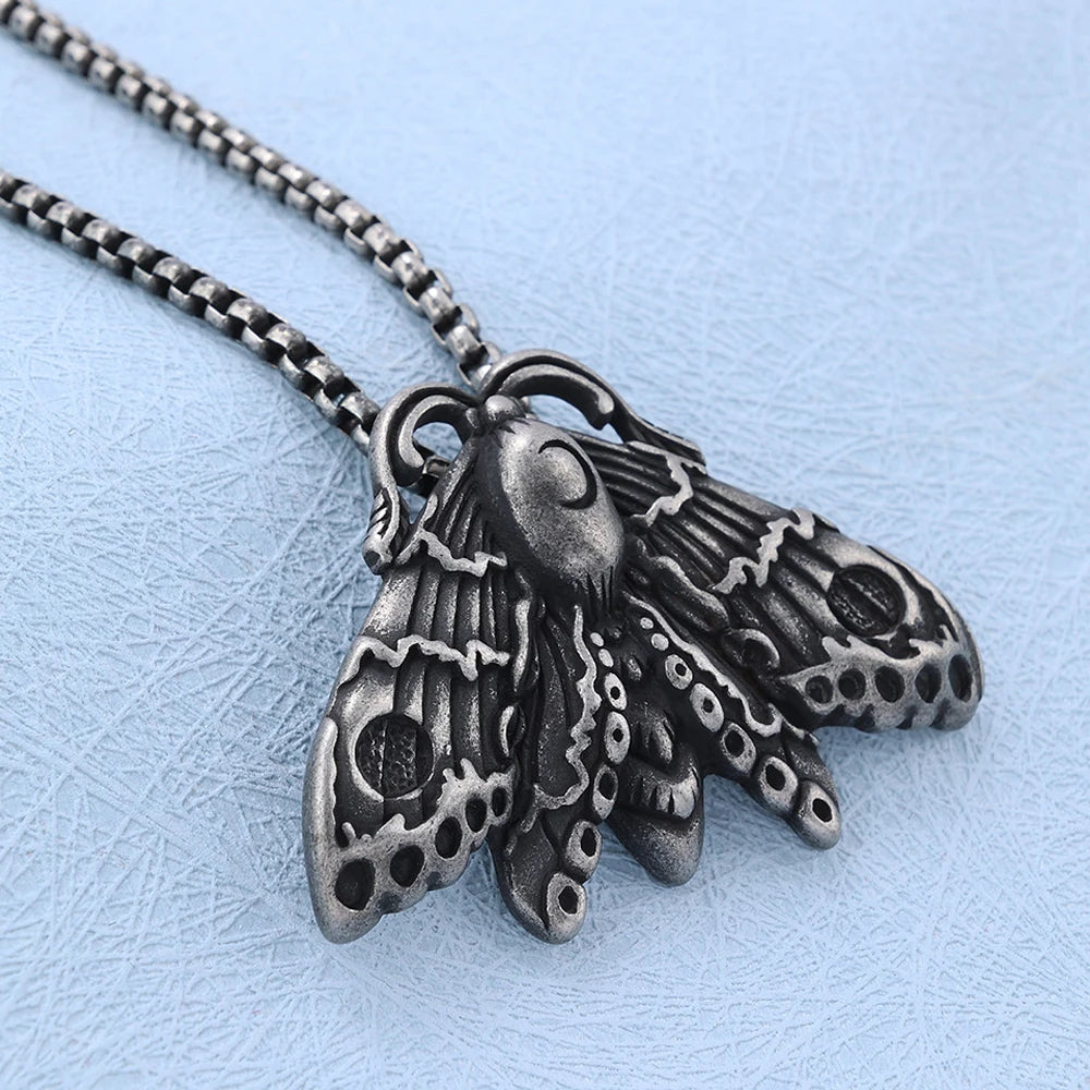 PENDRA Moonmoth Stainless Steel Moon Moth Pendant