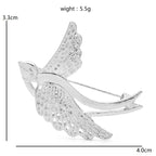 PENDRA Metal Flying Swallow Brooch