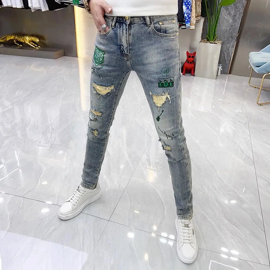 PENDRA Denim Embroidery Arrival Pants