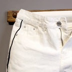 Summer Thin Luxury Designer Slim-Fit Men's Jeans Shorts Boyfriend White Color Striped Street Wear Cotton Casual Short Trousers