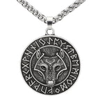 PENDRA Wolf Norse Vegvisir Necklace