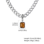 PENDRA Square Cuban Pendant Necklace
