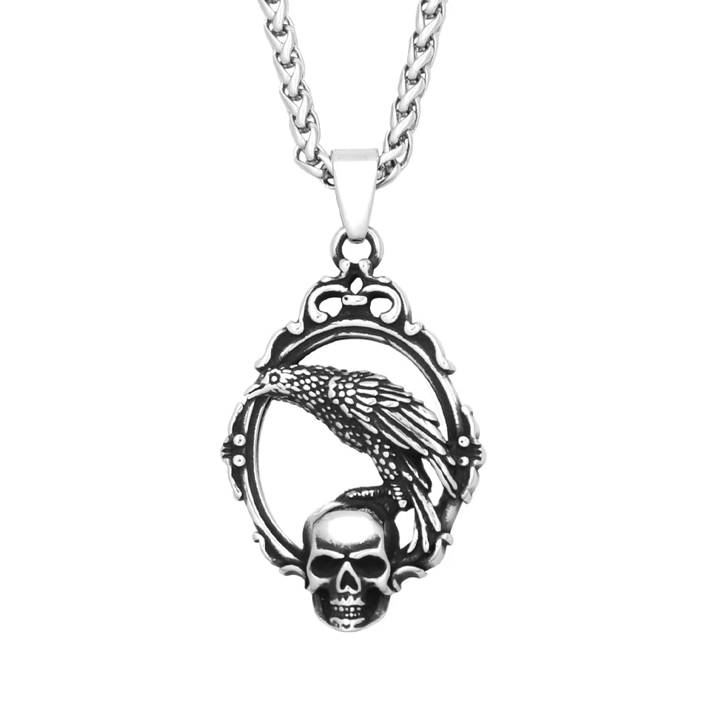 PENDRA Magicmirror Gothic Skull Magic Mirror Pendant