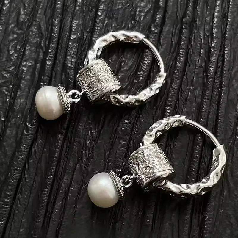 PENDRA Hoop Sterling Silver 3 Earrings