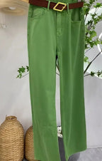 PENDRA Greenwash High Waist Wide Leg Jeans