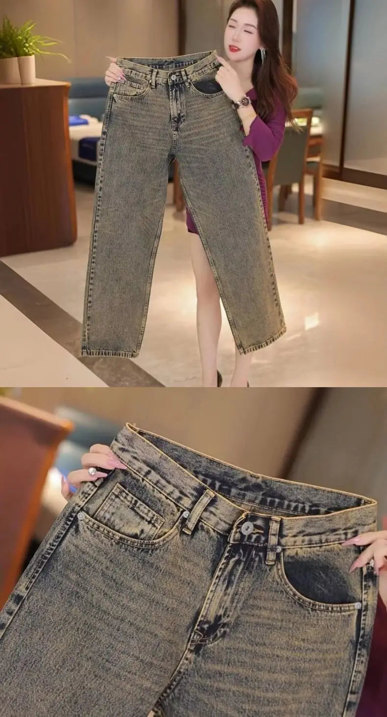 PENDRA Straight Wide Coffee Pants