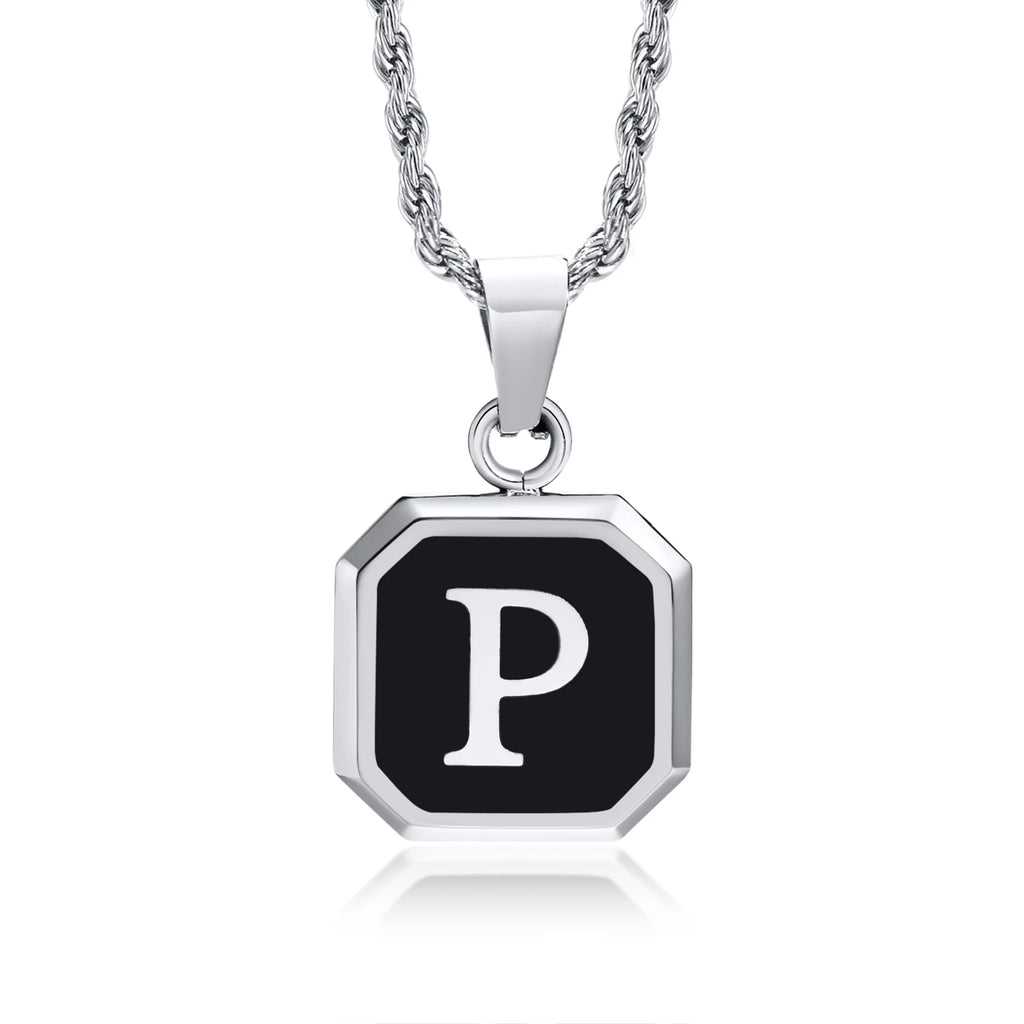 PENDRA Square Twisted Pendant Necklace