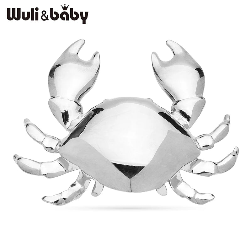 PENDRA Coastal Crab Stainless Steel Brooch
