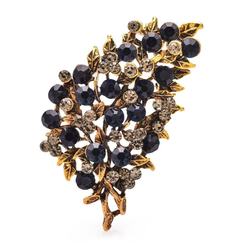 PENDRA Folibird Leaf and Bird Brooch