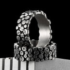 PENDRA Minimalism Spot Rock Steel Ring