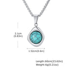PENDRA Turquoise Square Pendant Necklace