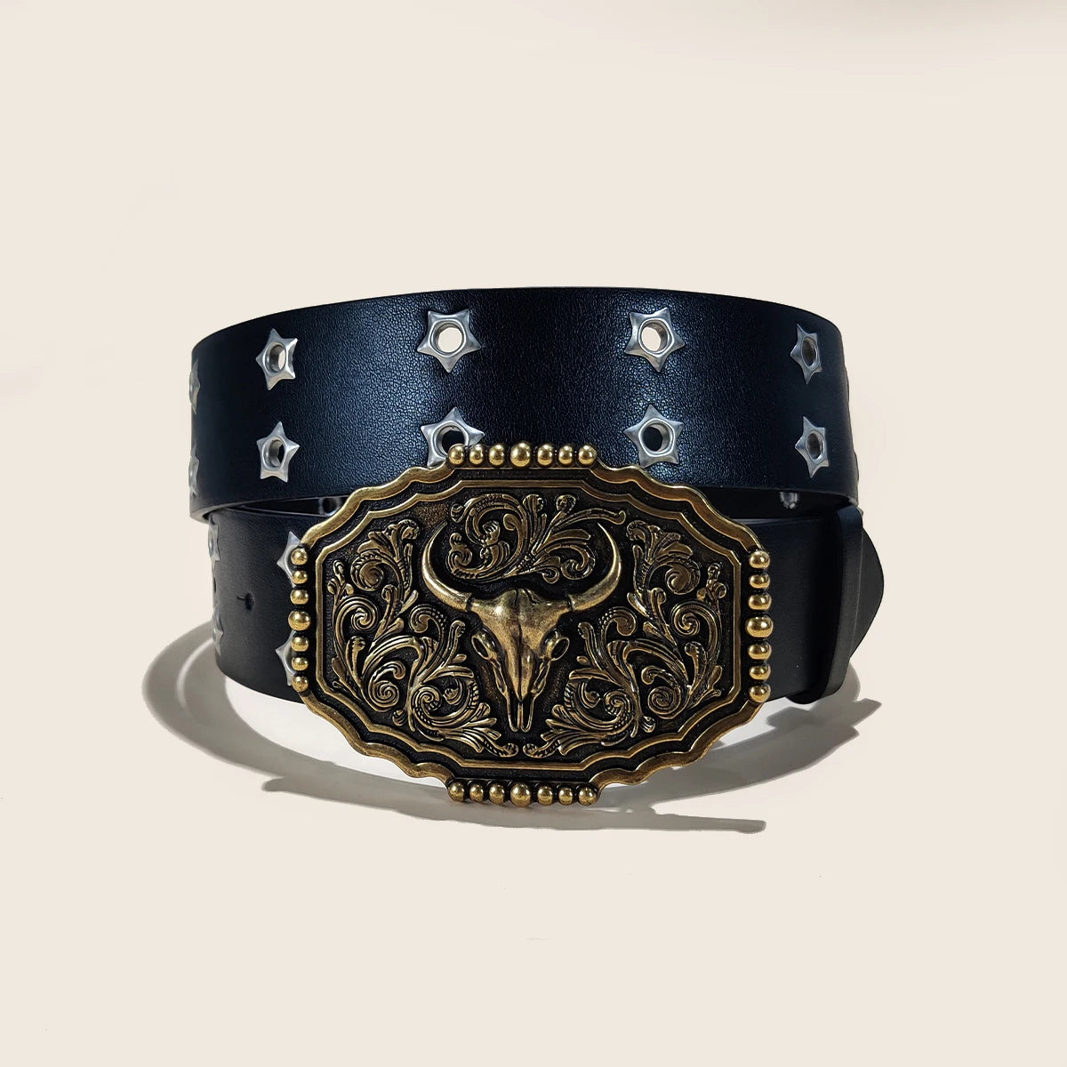PENDRA Elaraine Leather Horse Buckle Horse Designer Belt