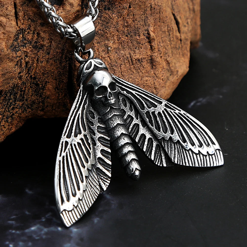 PENDRA Skullmoth Death Head Butterfly Pendant