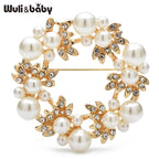 PENDRA Wreathfleur Pearl Flower Wreath Brooch