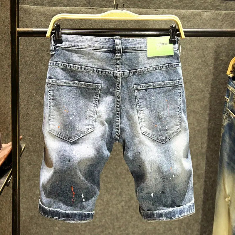 PENDRA Brand Ripped Slim Shorts