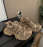 PENDRA Leopard Gold Diamond Shoes