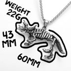 PENDRA Triceratops Dinosaur Skull Steel Necklace