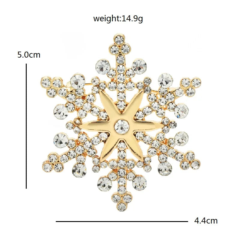 PENDRA Snowara 2-Color Snowflake Brooch