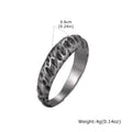Vintage Handmade Casting Ring for Men Boys,Stainless Steel Irregular Concave Ring,Punk Niche Retro Grey Bend Ring