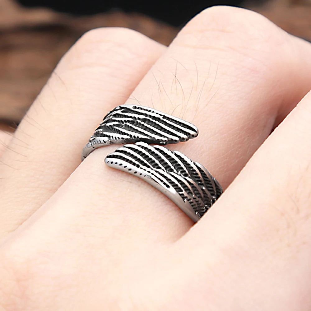 PENDRA Angelwing 316L Stainless Steel Ring