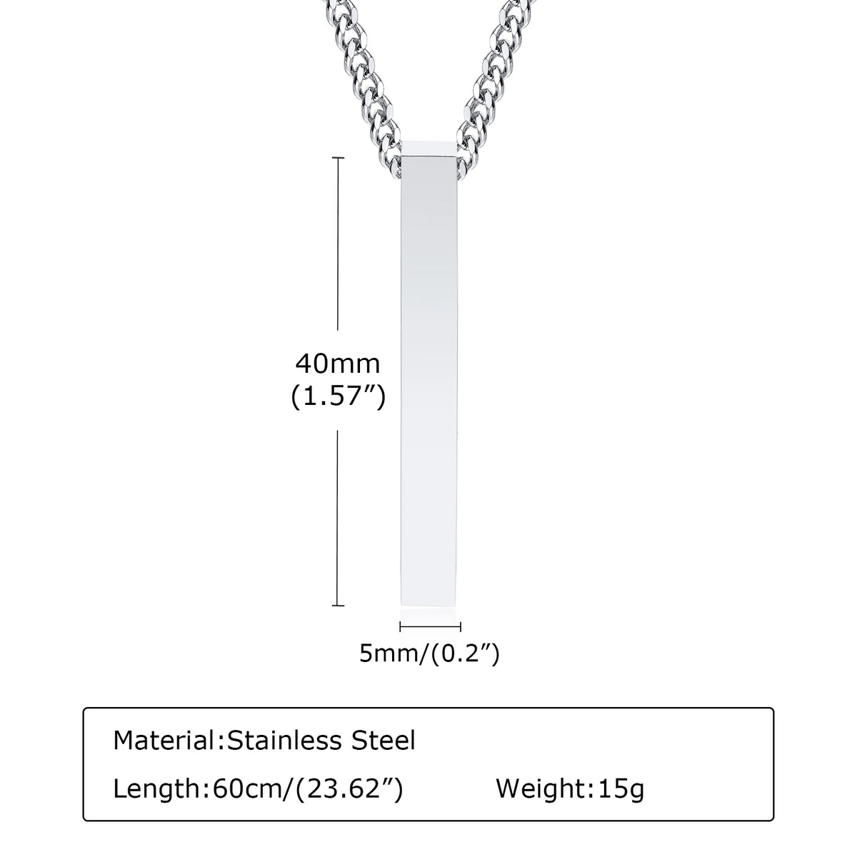 PENDRA Bar Vertical Long Pendant Necklace