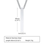 PENDRA Rectangle Bar Pendant Necklace