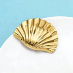 PENDRA Silver Shell Stainless Steel Brooch