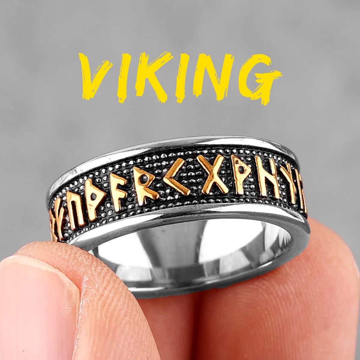 Vintage Nordic Viking Runes Celtic Knot Series Stainless Steel Womens Mens Rings Punk Biker Jewelry Creativity Gift Wholesale