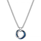 PENDRA Triad Titanium Steel Three-Ring Pendant Necklace