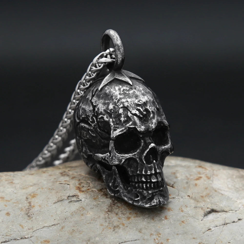 PENDRA Darkskull Gothic Stainless Steel Skull Pendant