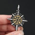 PENDRA Vegvisir Viking Compass Pendant Necklace
