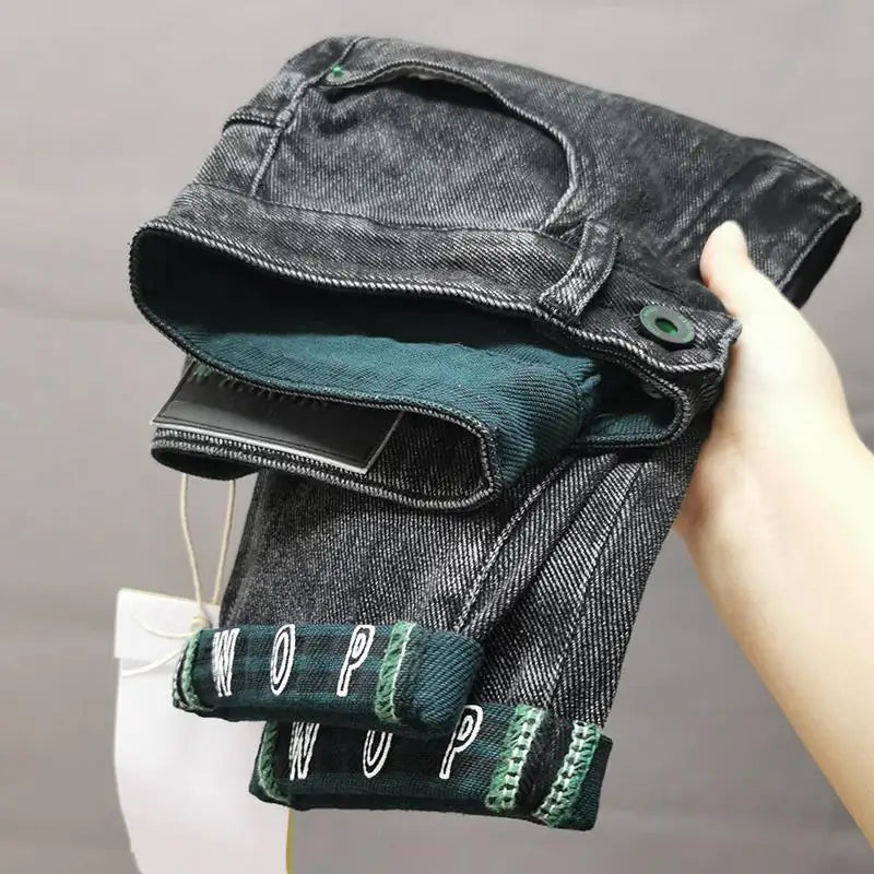 PENDRA Korean Harajuku Cowboy Kpop Denim Slim Pencil Jeans