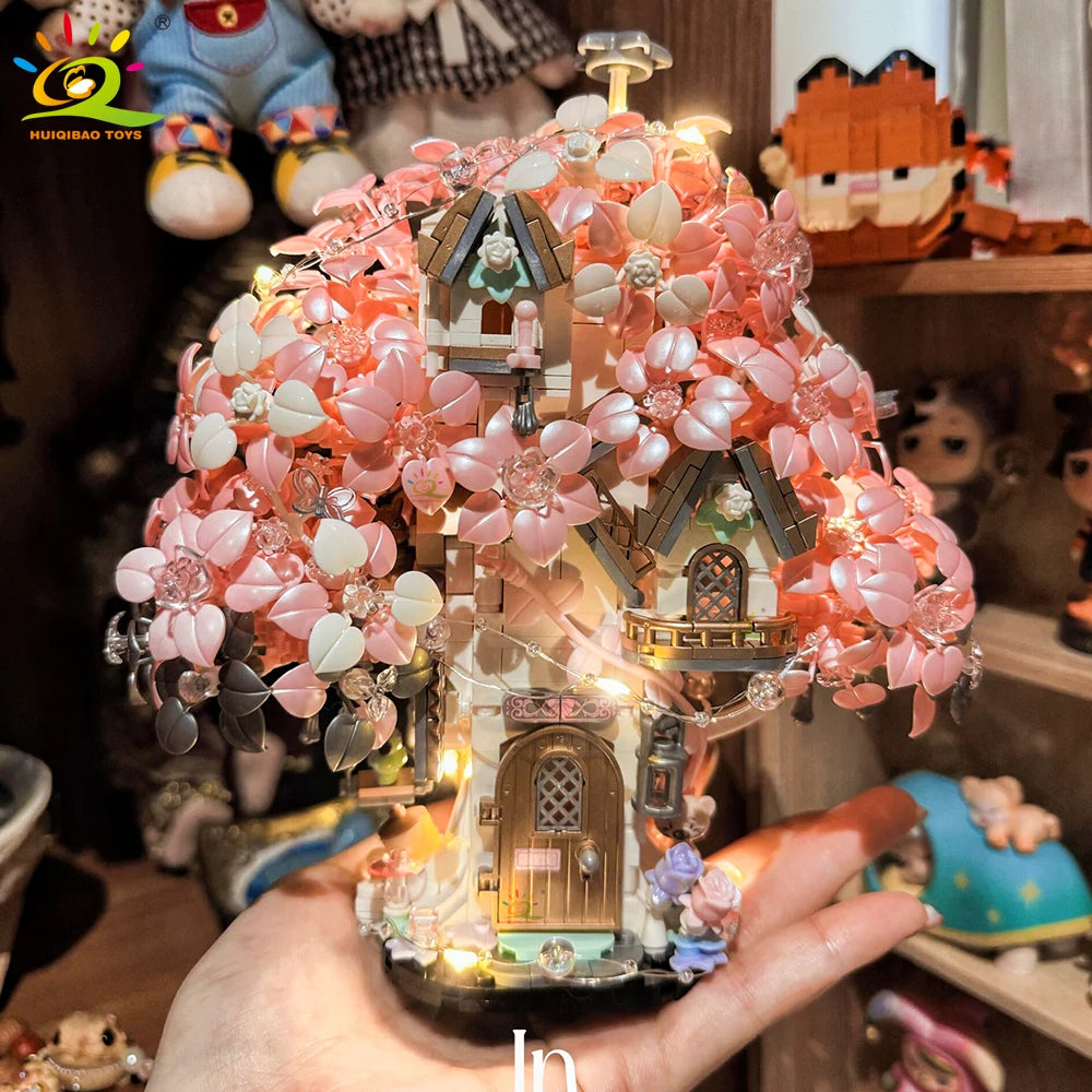 PENDRA Discoloration Cherry Floral Building Set