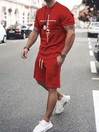 PENDRA Athletic Drawstring T-Shirt and Shorts Set