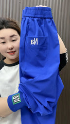 Fashion Summer Harem Pants Female 2025 New Letter Women's Sports Pants Quick Dry Tie Feet Elastic Waist Casual Trousers