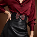 PENDRA Seraorae Rhinestone Pearl Wide Corset Belt