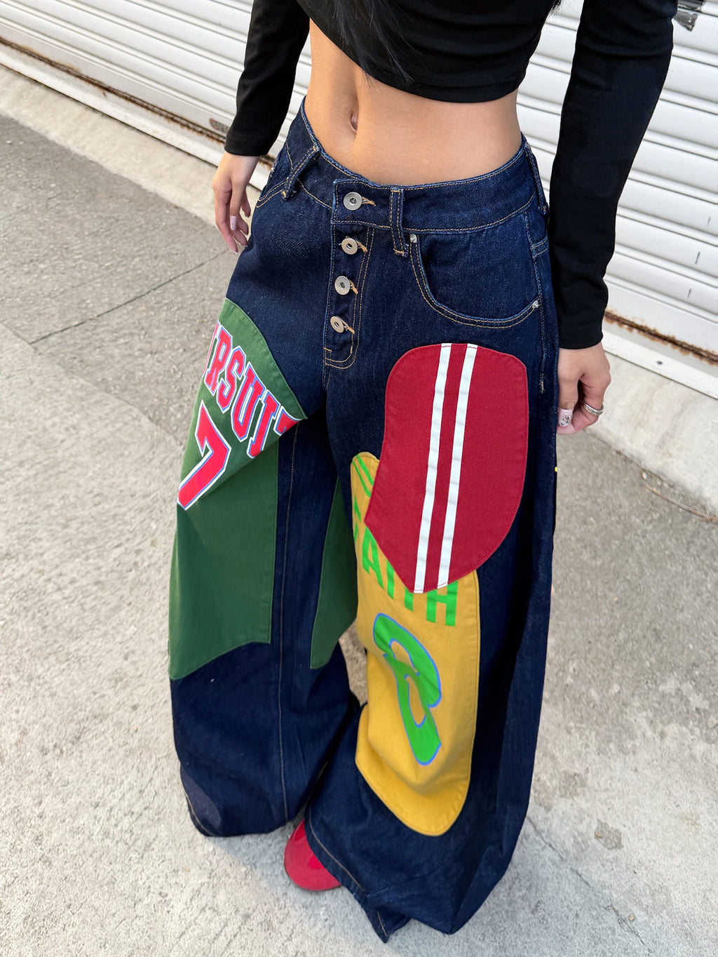 PENDRA American Alphanumeric Cartoon Jeans