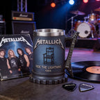 JingMetallica Ride The Lightning 1984 Collectible Mug, Guitar Handle Stainless Steel Lined Beer Stein, Heavy Metal Rock Fan Gift