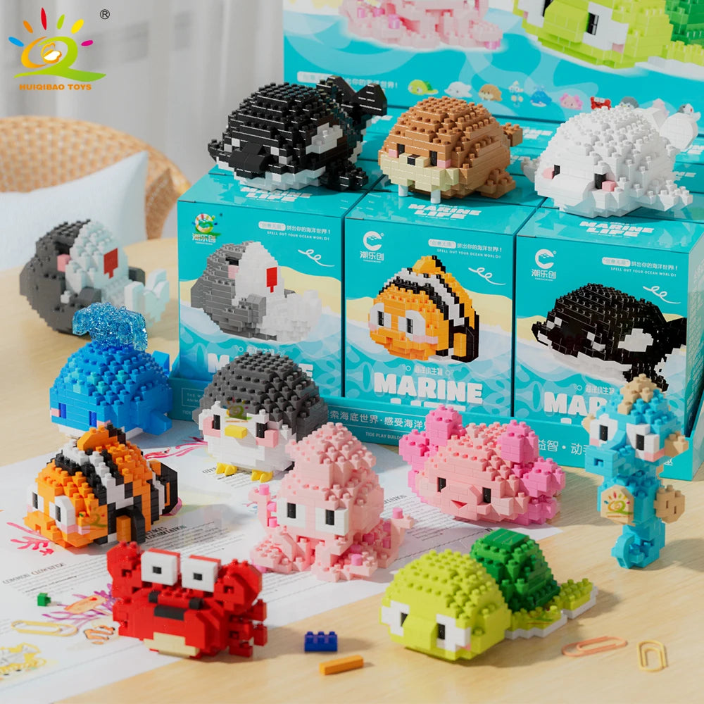 PENDRA Cute Shark Micro Building Set